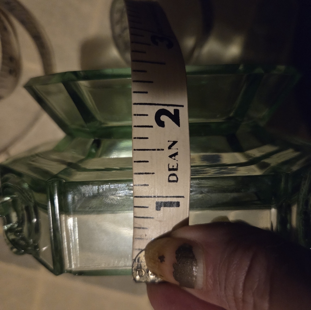 Tiara  glass green trinket holder - Picture 2 of 15